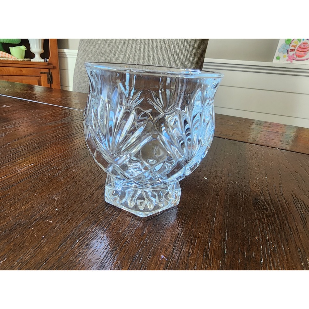Noritake Hampton Hall Lead Crystal Votive Candle Holder Clear Glass